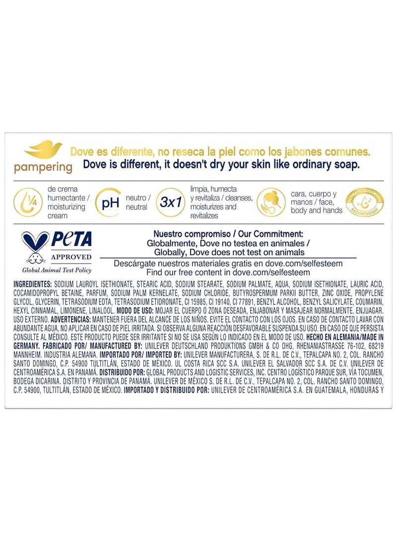 Dove Pampering Soap with Shea Butter, 135g | Moisturizing & Luxurious Beauty Bar for Soft, Smooth Skin - Image 3